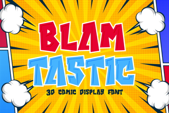 Discover Blamtastic: A 3D Display Font with Comic Book Energy