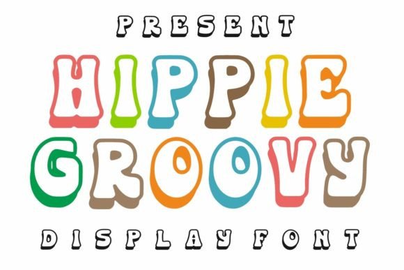 Hippie Groovy: A Bold Typeface for Dynamic Visuals