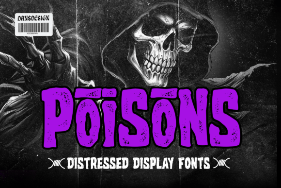 Poisons: A Distressed Display Font for Bold Design